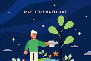 地球母亲日矢量插画