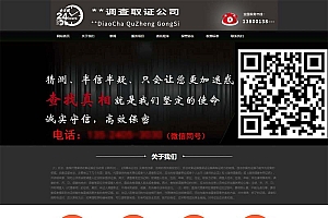 (带手机版数据同步)调查取证商务商业个人律师服务类织梦企业模板