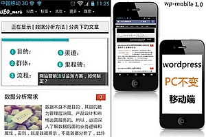 插件加主题的大气wordpress手机主题模板