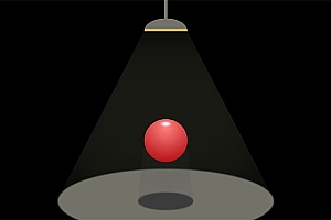 CSS3灯光下的球体弹跳动画特效