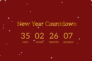 2025元旦倒计时雪花背景特效源码