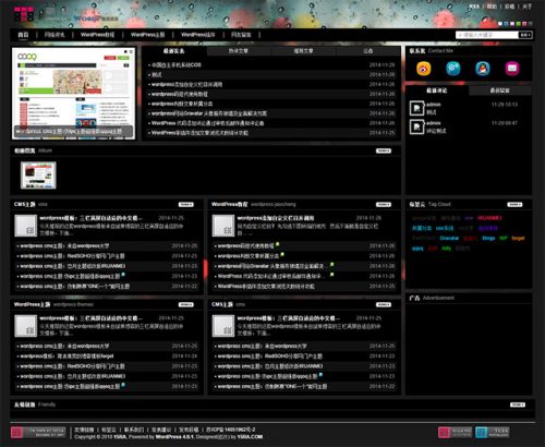 wordpress CMS主题暗调调的Tstyle宽屏版-果核网