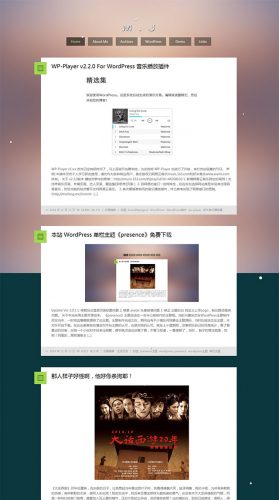 WordPress博客主题清新的单栏博客主题-果核网