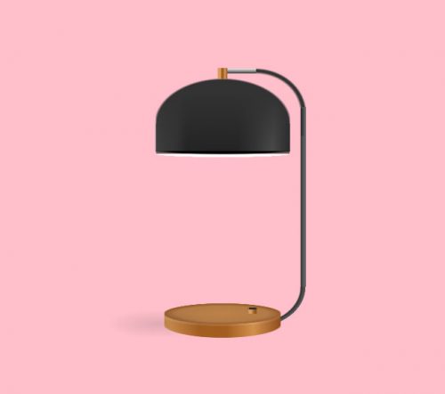 CSS3绘制简单的台灯特效-果核网