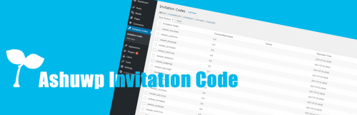 WordPress邀请码注册插件–Ashuwp invitaion code-果核网