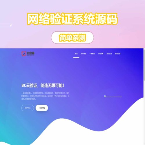 网络验证系统BC云验证整站数据网站源码-果核网